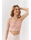 Light pink top with thin straps ZZ251 - Online store - Boutique